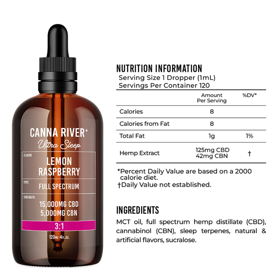 Canna River Ultra Sleep Full Spectrum CBD Tincture - 20,000mg | XOXO CBD